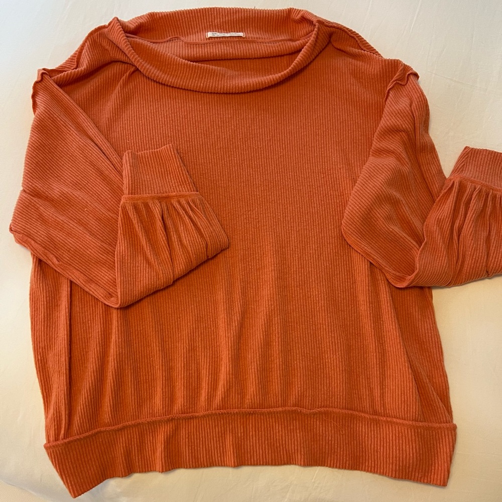Orange Free People Boatneck Sweater/Tunic